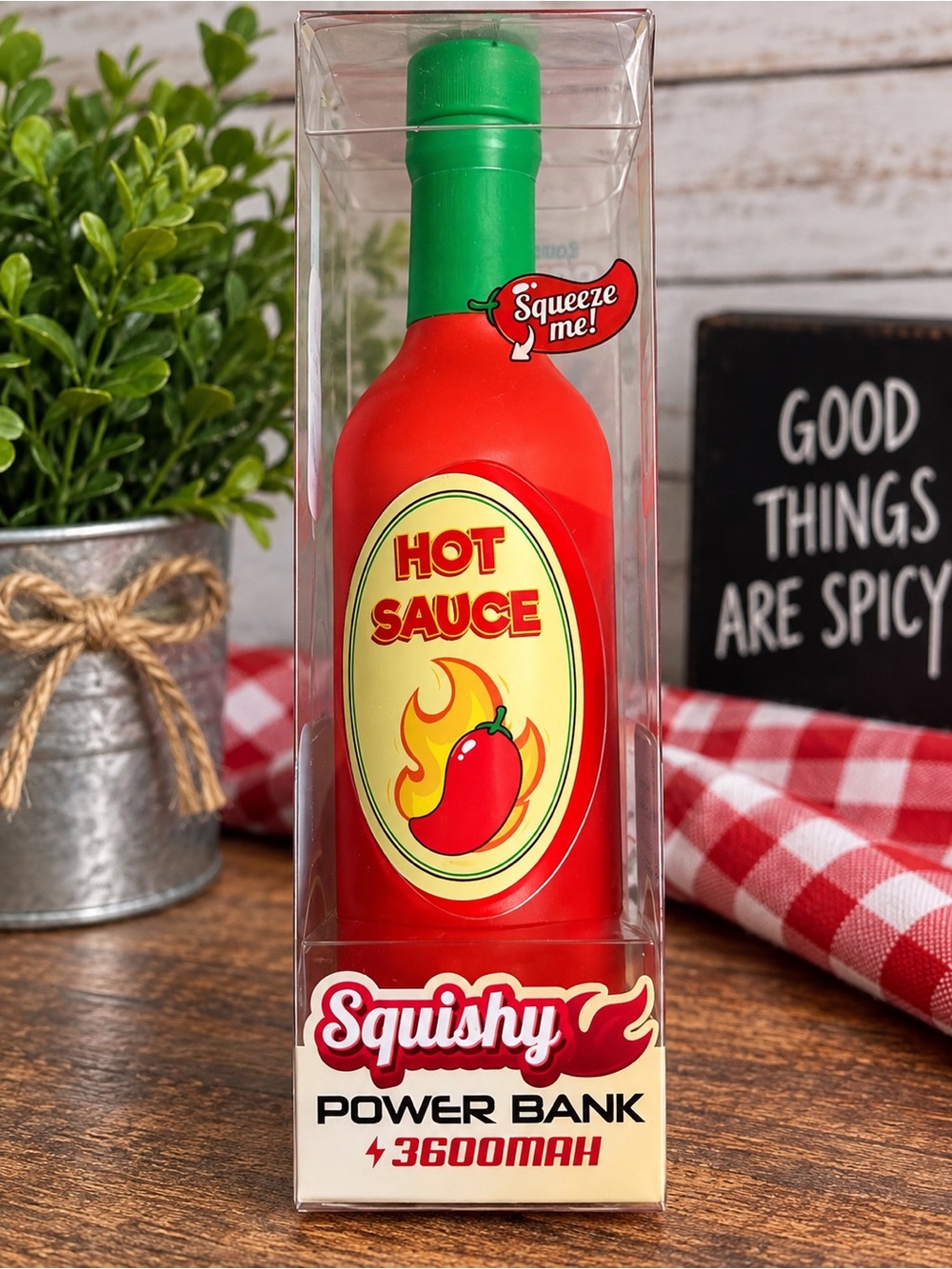 Hot Sauce squishy Power Bank - 3600mAh